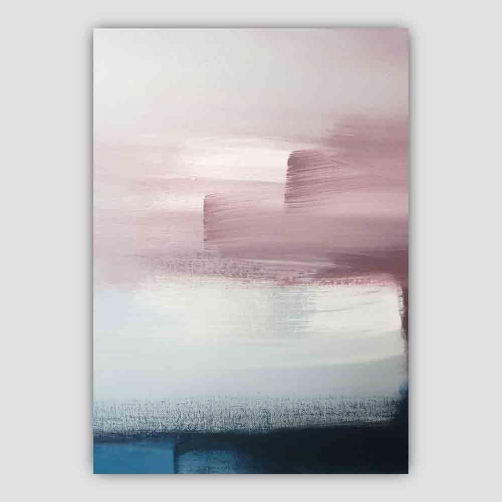 Pink & Blue Abstract Texture Painting 1 Poster