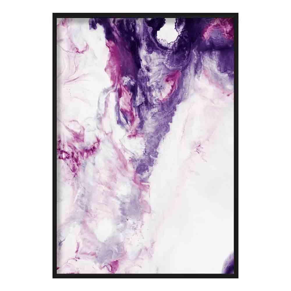Purple & Pink Abstract Fluid Painting Poster No 3