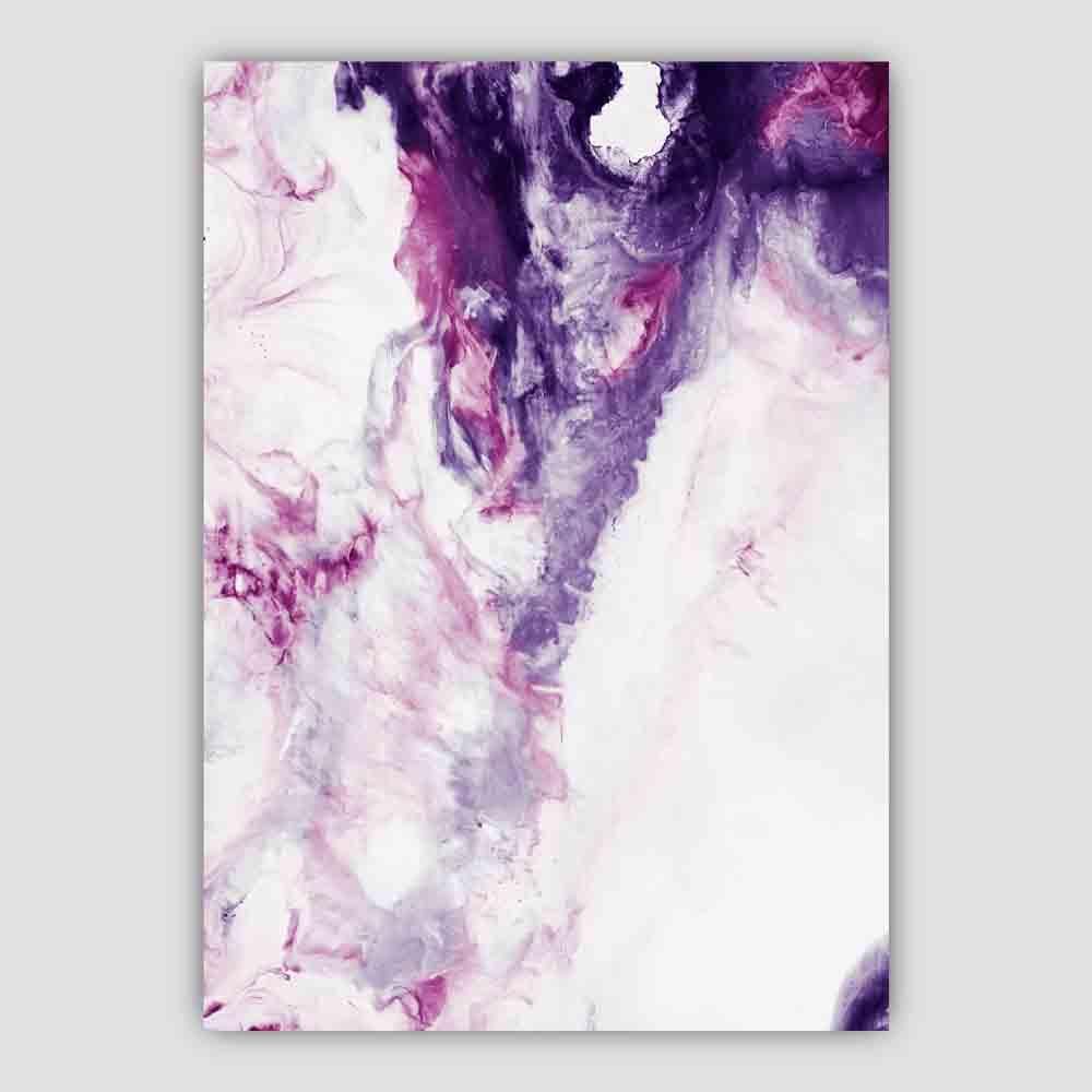 Purple & Pink Abstract Fluid Painting Poster No 3