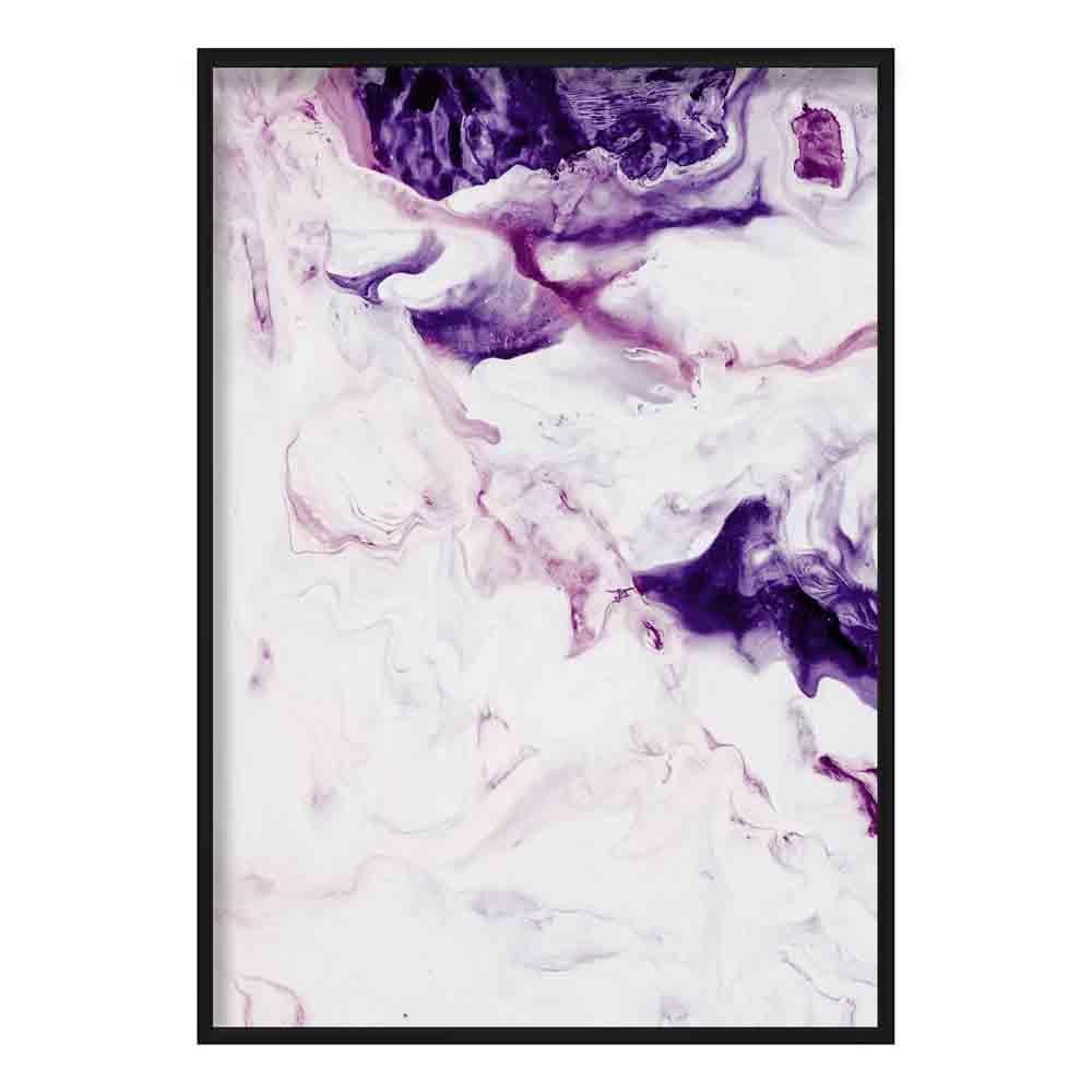 Purple & Pink Abstract Fluid Painting Poster No 1