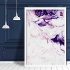 Purple & Pink Abstract Fluid Painting Poster No 1