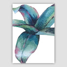 Tropical Plant Blue Green Watercolour Leaves Poster
