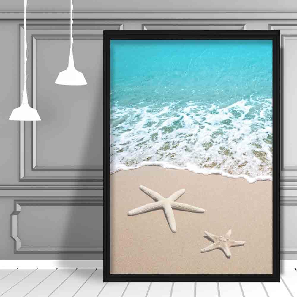 Beach, Sea and Starfish Photo Art Print