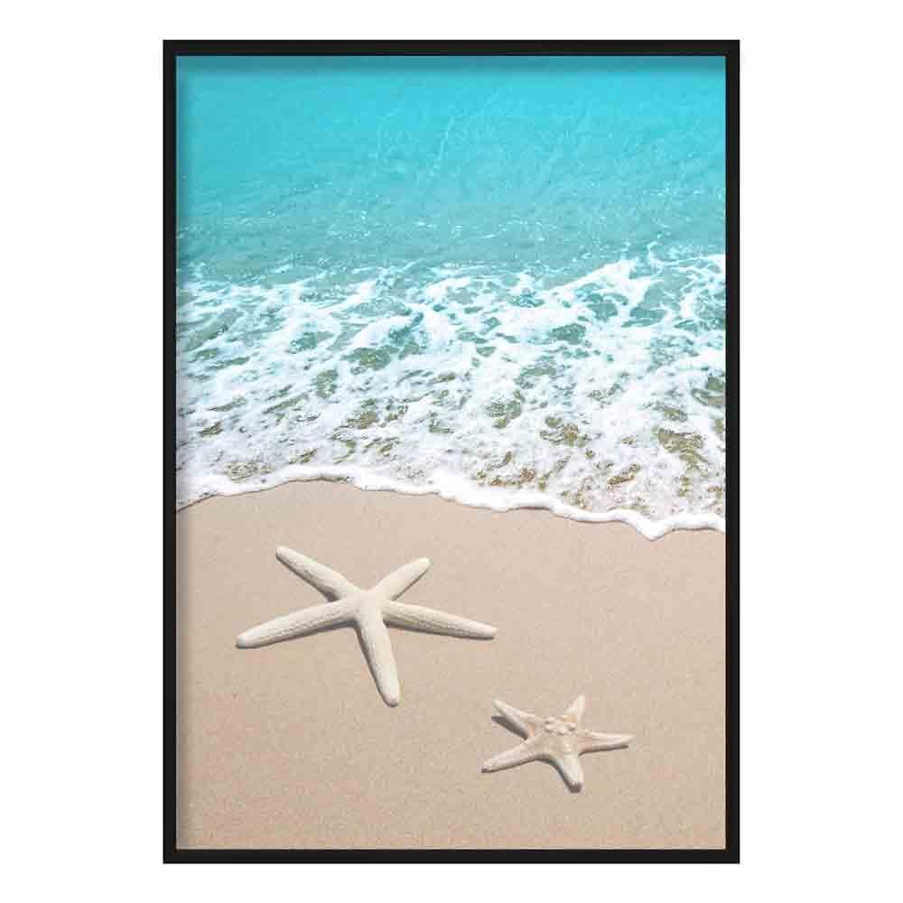 Beach, Sea and Starfish Photo Art Print