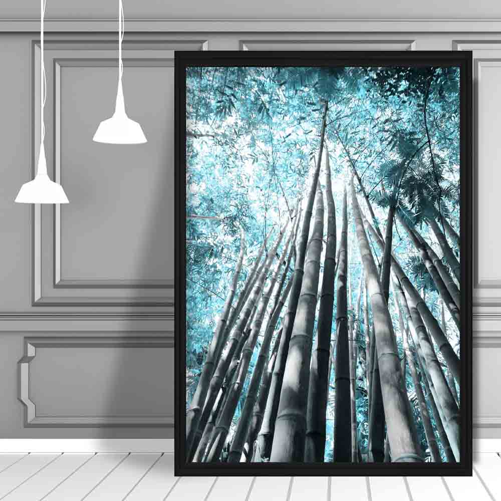 Palm Tree Canopy Aqua Photo Print