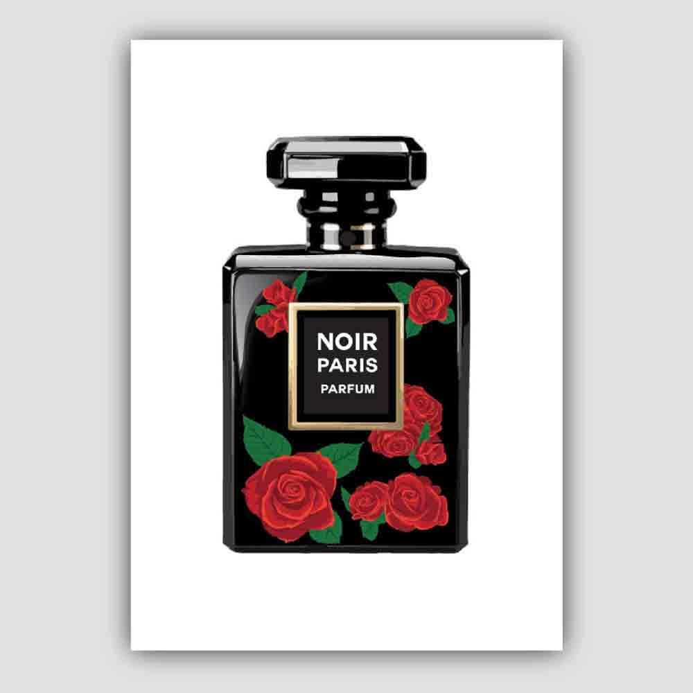 Black Perfume Noir Red Roses 1 Art Print Poster