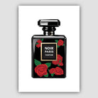 Black Perfume Noir Red Roses 1 Art Print Poster