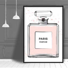 Blush Pink Paris Perfume Bottle Poster