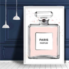 Blush Pink Paris Perfume Bottle Poster