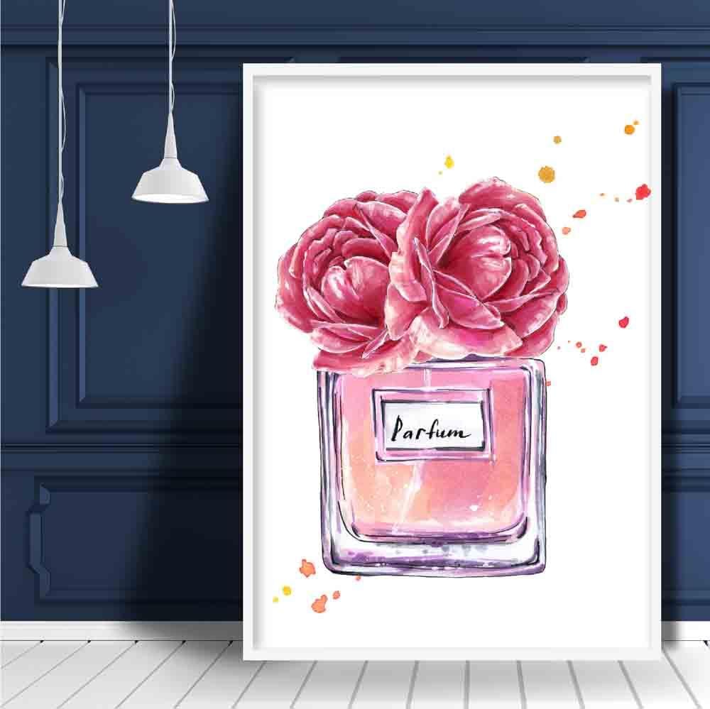 Pink Parfum and two Peonies Perfume Poster 1