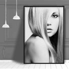 Black & White Fashion Photo Blonde Woman Print