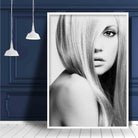 Black & White Fashion Photo Blonde Woman Print