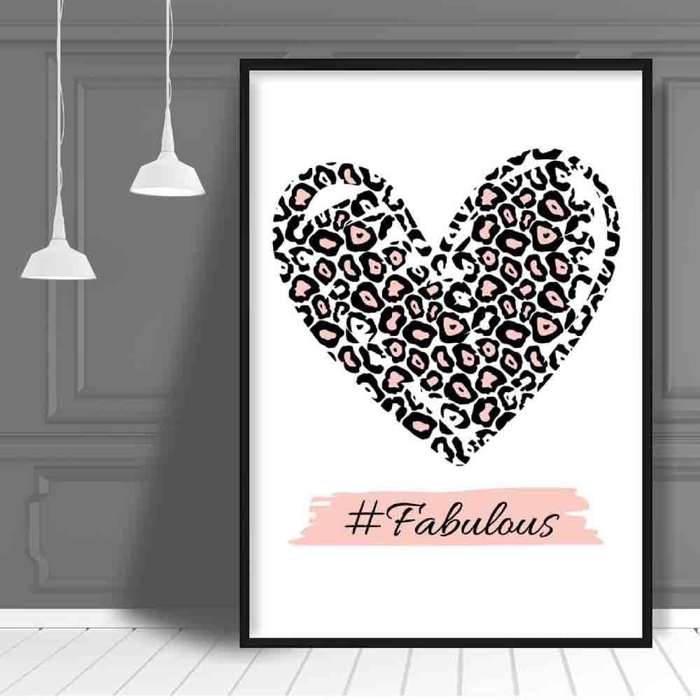 #Fabulous Pink Leopard Print Poster