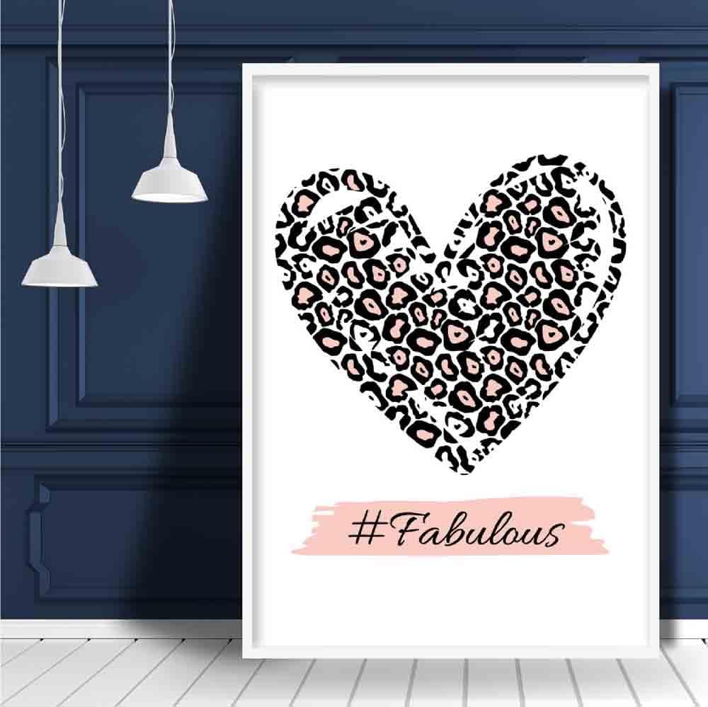#Fabulous Pink Leopard Print Poster