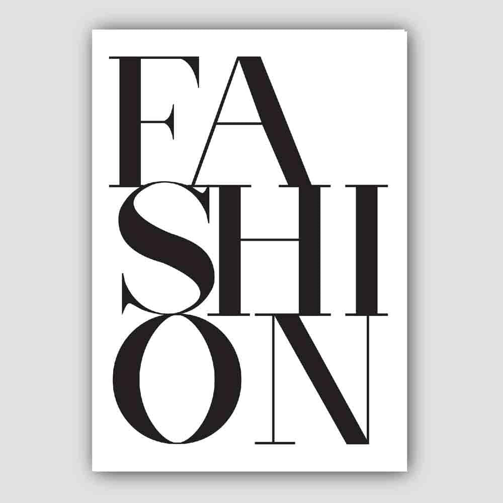 Fashion Typography Print Poster