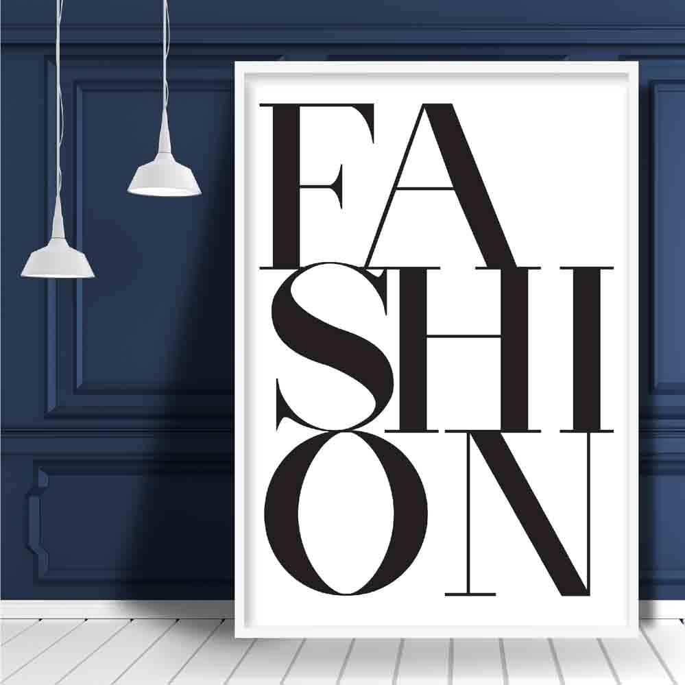 Fashion Typography Print Poster