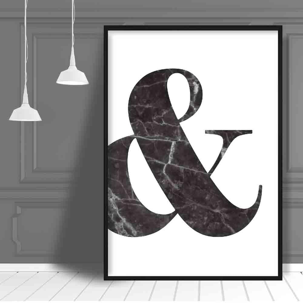 Marble Ampersand Quote Poster