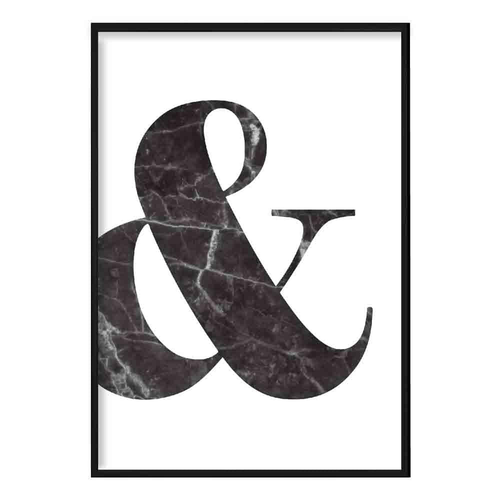 Marble Ampersand Quote Poster