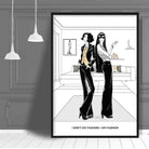 Fashionista I am Fashion Sketch and Quote Print