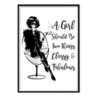 Fashionista 'Two things Classy & Fabulous' Quote Print