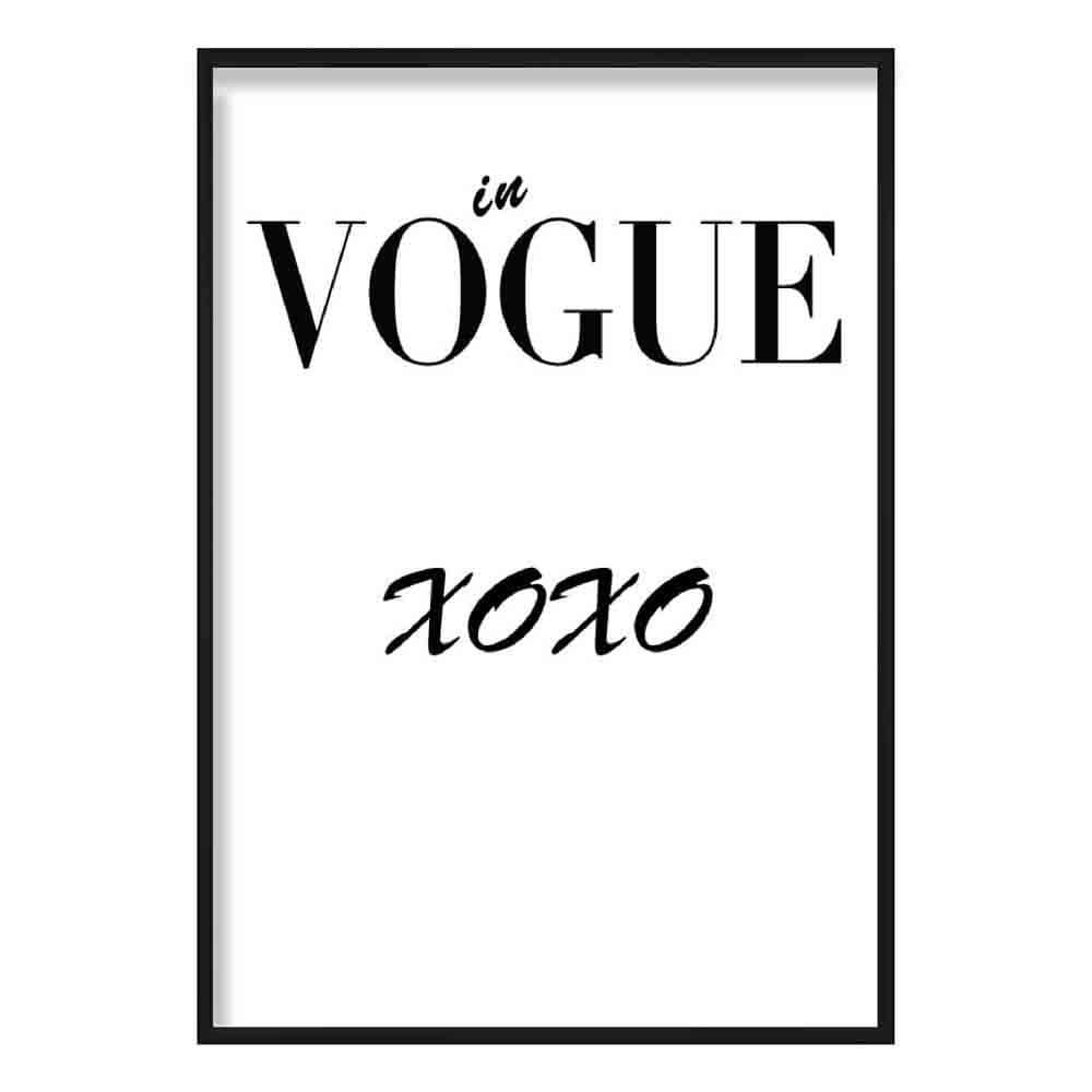 In Vogue Fashion XOXO Print