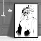 Woman Lipstick Sketch Print
