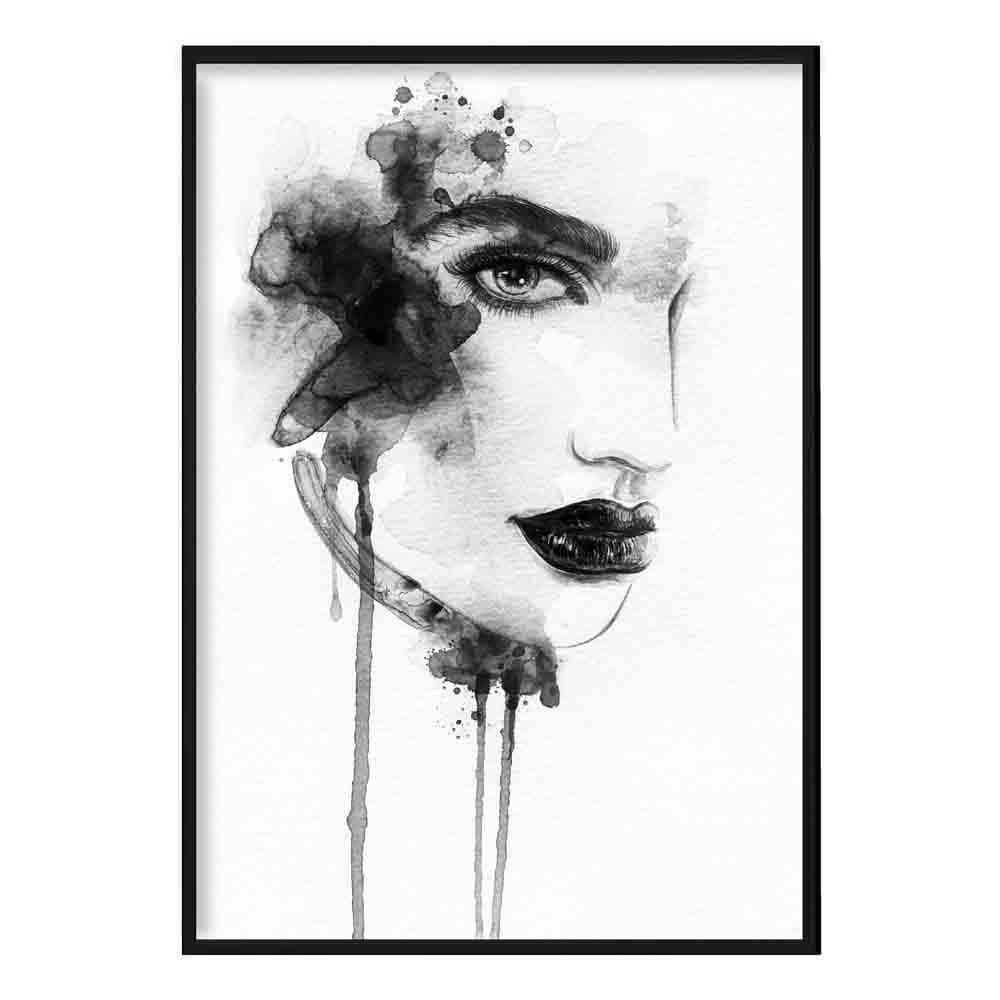 Watercolour Fashion Illustration Flirting