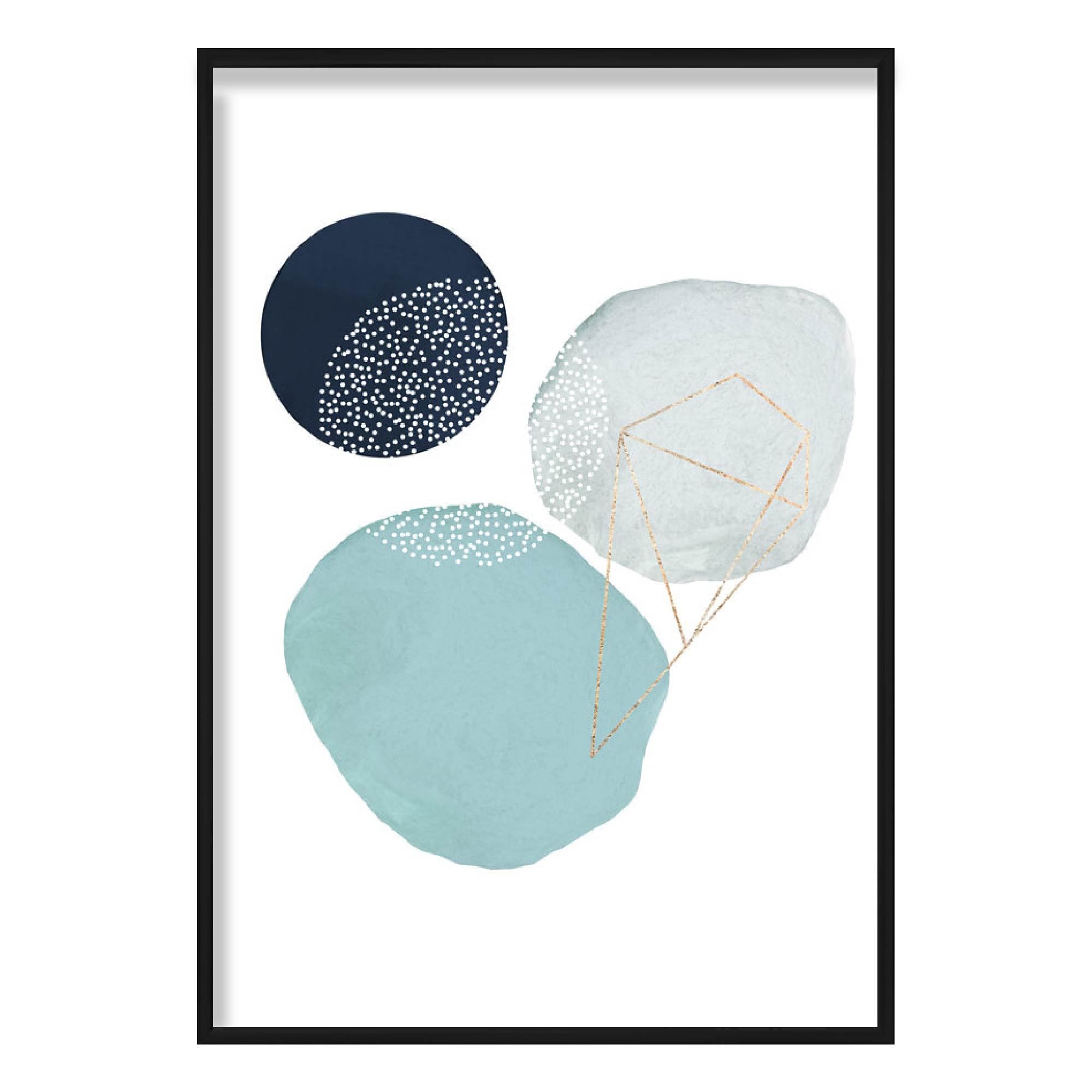 Winter Moods ICE POOLS Abstract Painting Print