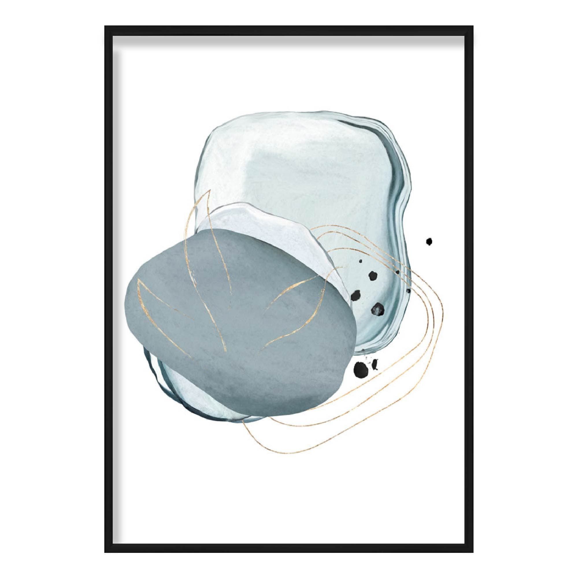 Winter Moods ICE SKATES Abstract Painting Print