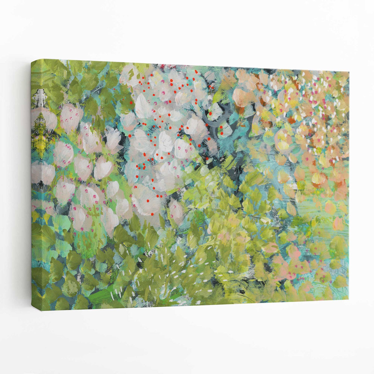 Abstract Green Floral Art Canvas Artze Wall Art