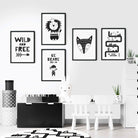 Be Brave Black & White Scandinavian Nursery Poster