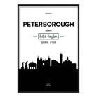 Peterborough City Skyline Cityscape Print