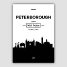 Peterborough City Skyline Cityscape Print