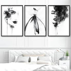 FASHION Set of 3 Black and White Wall Art Prints from Watercolour Illustrations
