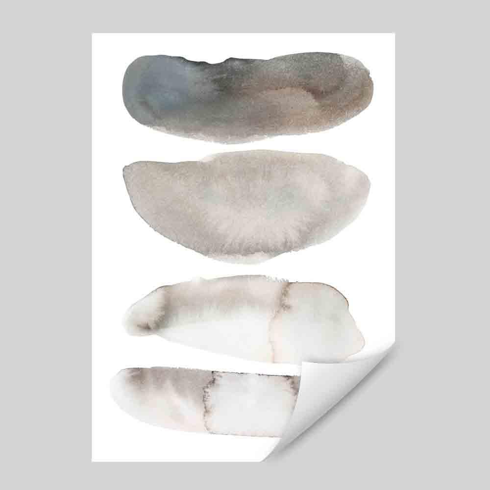 Watercolour Beige and Grey Art Print 02