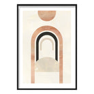 Geometric Line Art Black and Beige Wall Art Print 03