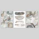 Watercolour Beige and Grey Wall Art Set of 3 Prints