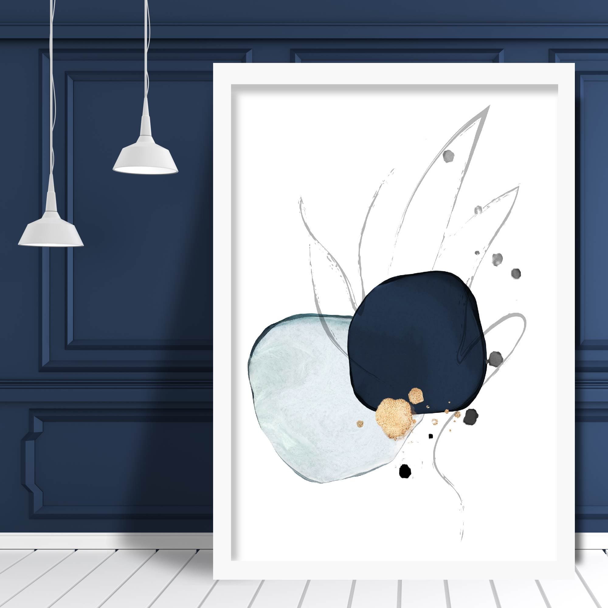 Winter Moods SNOW ANGEL Abstract Painting Print