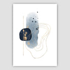Abstract Winter Mood Blue Gold Art Prints