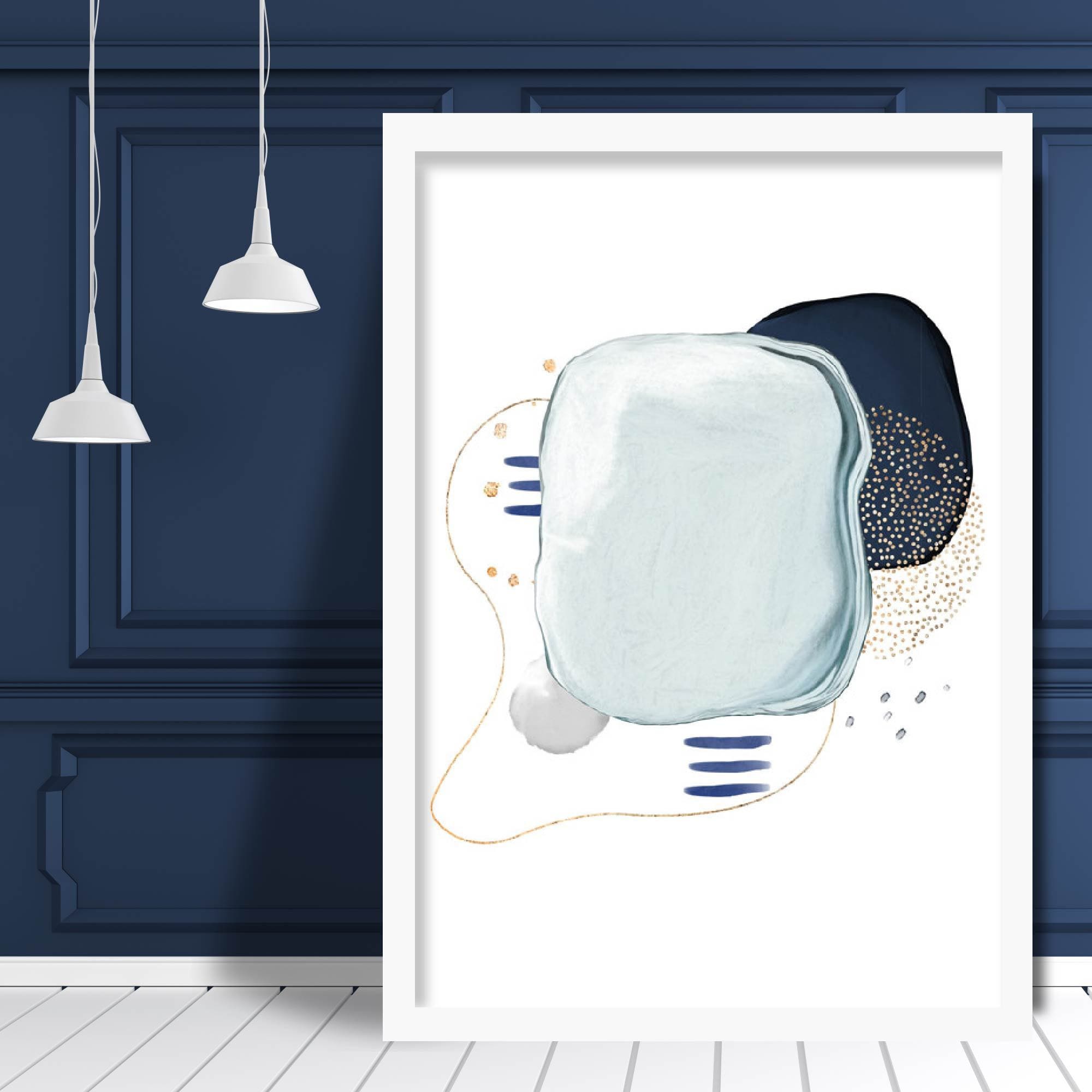 Winter Moods GLACIER Abstract Painting Print