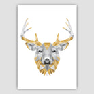 Set of 3 Art Prints Geometric Yellow STAG