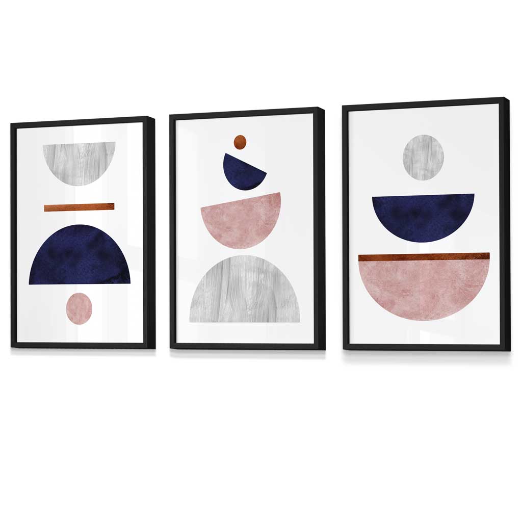Flower Market Prints in Green, FRAMED Set of 3 with Flowers of London, Edinburgh, Dublin | Artze Wall Art UK