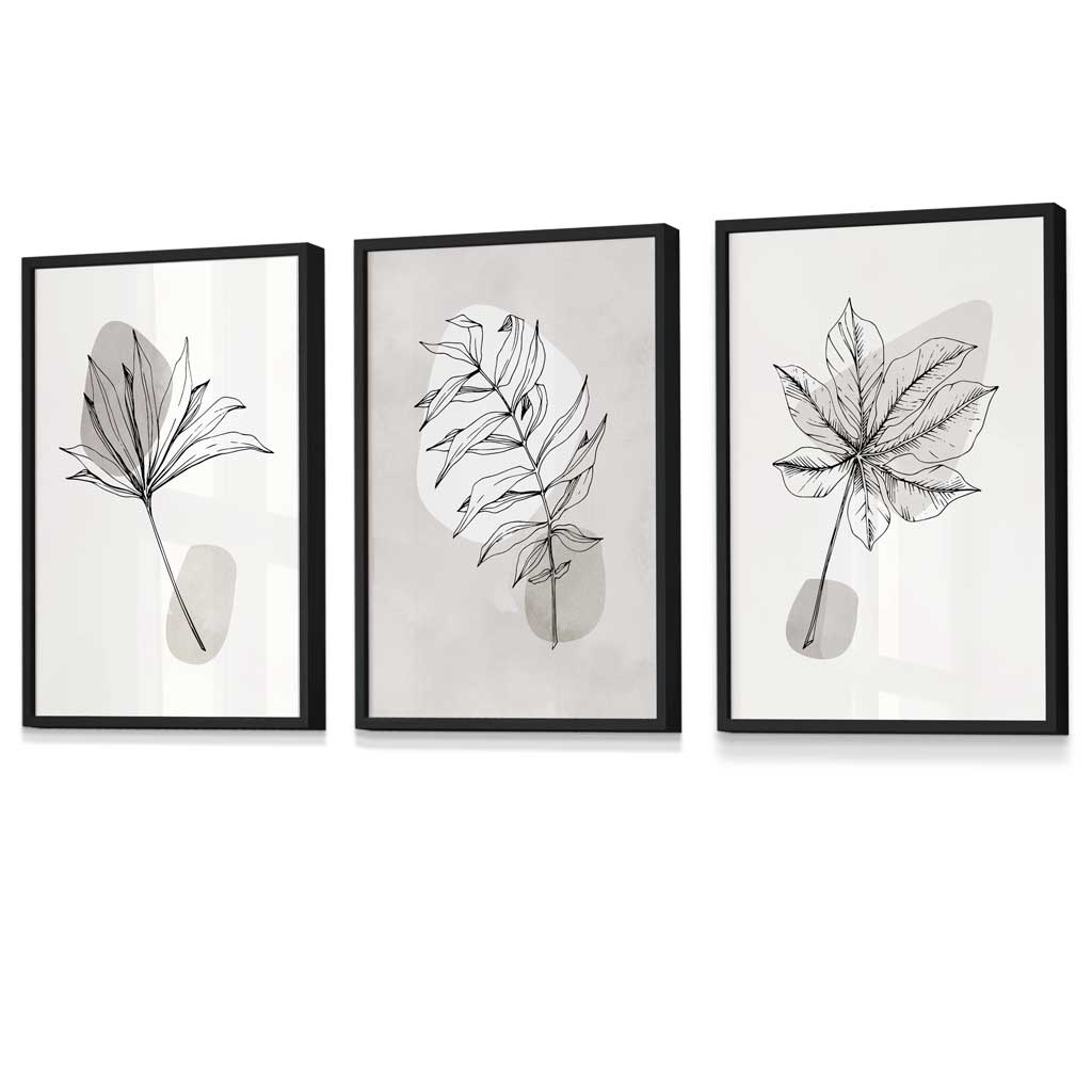 Flower Market Prints in Green, FRAMED Set of 3 with Flowers of London, Edinburgh, Dublin | Artze Wall Art UK