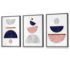 Flower Market Prints in Green, FRAMED Set of 3 with Flowers of London, Edinburgh, Dublin | Artze Wall Art UK