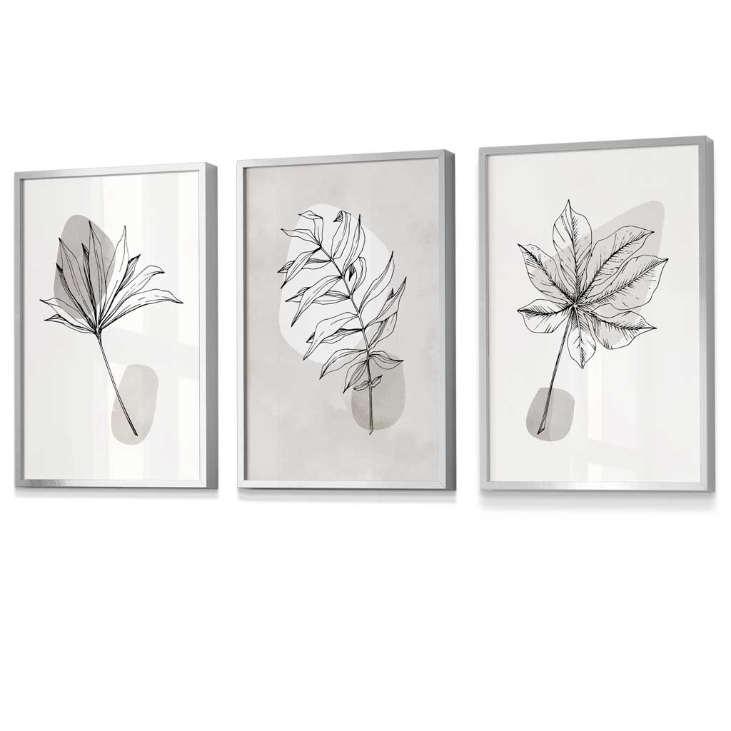 Flower Market Prints in Green, FRAMED Set of 3 with Flowers of London, Edinburgh, Dublin | Artze Wall Art UK