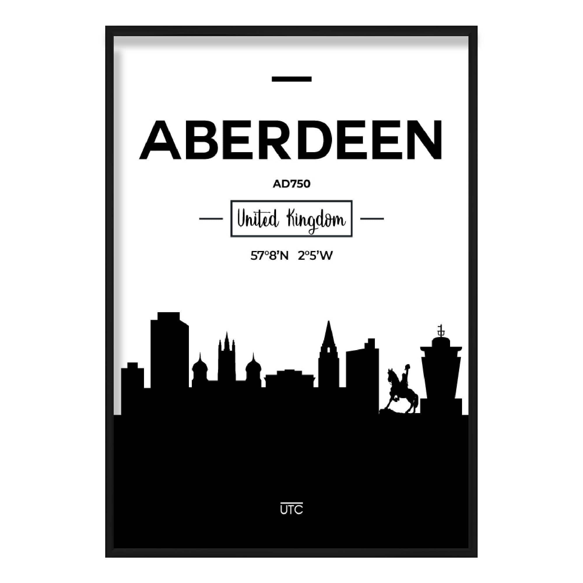 Aberdeen Scotland Skyline Cityscape Print
