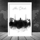 Abu Dhabi Watercolour Skyline Cityscape Print