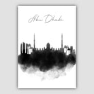 Abu Dhabi Watercolour Skyline Cityscape Print