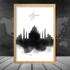 Agra Watercolour Skyline Cityscape Print