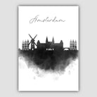Amsterdam Watercolour Skyline Cityscape Print
